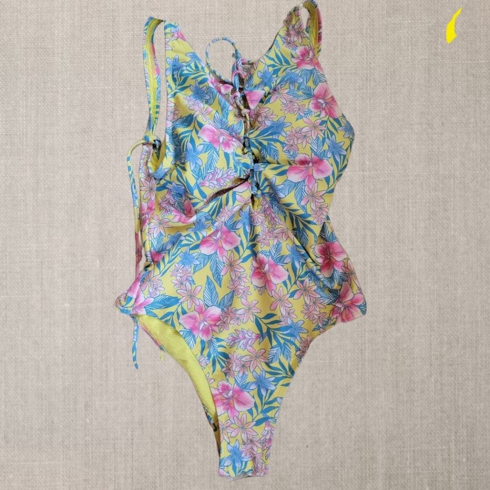 Blu C Floral Bathing Suit